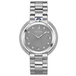 Bulova Gray Stainless Steel Dress Watch