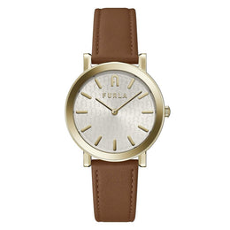 Furla Brown Leather Dress Watch