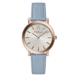 Furla Blue Leather Dress Watch