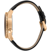 Just Cavalli Black Leather Dress Watch