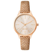 Nine West Multicolor Leather Dress Watch