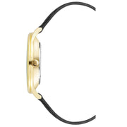 Nine West Black Leather Dress Watch