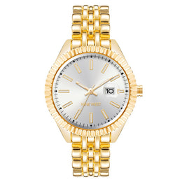 Nine West Gold Metal Dress Watch