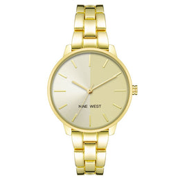 Nine West Gold Metal Dress Watch
