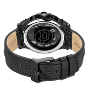 Police Black Leather Dress Watch
