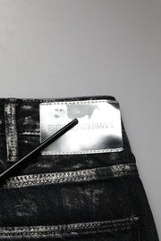 Emporio Armani Black Washed Slim Fit Men Denim Cotton Jeans