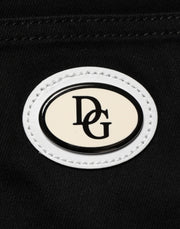 Dolce & Gabbana Black Cotton MidWaist Skinny Denim Logo Jeans