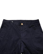 Domenico Tagliente Dark Blue Cotton Skinny Men Trouser Pants