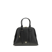 PINKO Black Calf Leather Bos Taurus Shoulder Bag