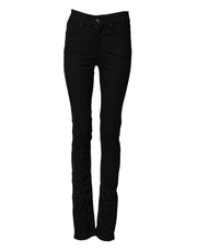Armani Jeans Black Mid Waist Cotton Stretch Skinny Denim Jeans