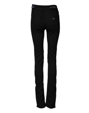 Armani Jeans Black Mid Waist Cotton Stretch Skinny Denim Jeans