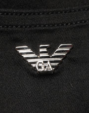 Armani Jeans Black Mid Waist Cotton Stretch Skinny Denim Jeans