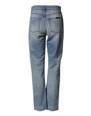 Dolce & Gabbana LightBlue Ripped Washed BOYFRIEND Denim Jeans