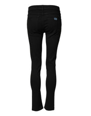 Dolce & Gabbana Black Cotton Skinny Mid Waist Denim Jeans