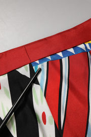 Dolce & Gabbana Multicolor Carretto Pattern Straight Pants