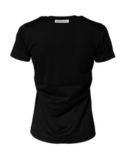 Dolce & Gabbana Black Graphic Crew Neck Short Sleeves T-shirt