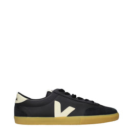 Veja Black Leather Low Top Sneakers