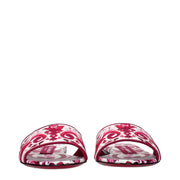 Dolce & Gabbana Pink Fabric Slippers