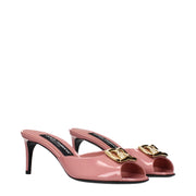 Dolce & Gabbana Pink Leather Stiletto Heel Sandals