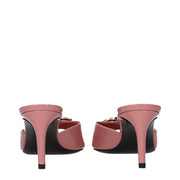 Dolce & Gabbana Pink Leather Stiletto Heel Sandals