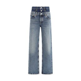 Agolde Blue Recycled Cotton Straight-Leg Jeans