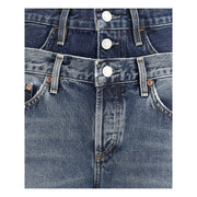 Agolde Blue Recycled Cotton Straight-Leg Jeans