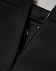 Dolce & Gabbana Black Nylon Pencil Cut High Waist Mini Skirt