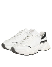 Dolce & Gabbana White Silver Daymaster Low Top Sneakers Shoes