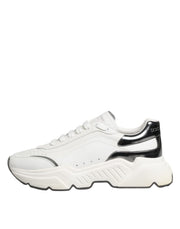 Dolce & Gabbana White Silver Daymaster Low Top Sneakers Shoes