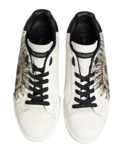 Dolce & Gabbana White Black Crown Low Top Sneakers Men  Shoes