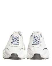 Dolce & Gabbana White Silver Daymaster Low Top Sneakers Shoes