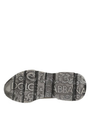 Dolce & Gabbana White Silver Daymaster Low Top Sneakers Shoes
