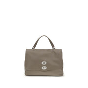 Zanellato Gray Calf Leather Bos Taurus Shoulder Bag