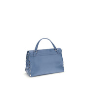 Zanellato Blue Calf Leather Bos Taurus Shoulder Bag