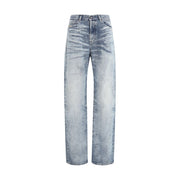 Diesel Blue Cotton Straight-Leg Jeans