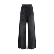Diesel Black Cotton Relaxed Fit Jeans