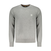 Hugo Boss Gray Cotton Men Sweater