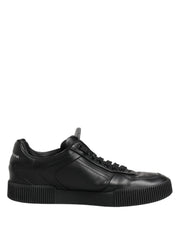 Dolce & Gabbana Black MIAMI Calf Low Top Men Sneakers  Shoes