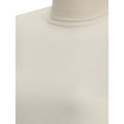 Max Mara White Wool Turtleneck