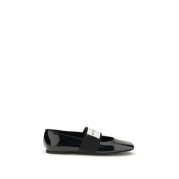 Givenchy Black Leather Ballet Flats