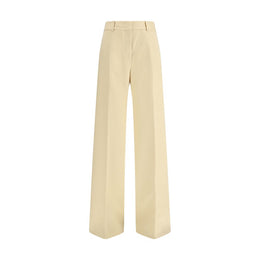 Ermanno Scervino Yellow Fleece Wool Casual Pants
