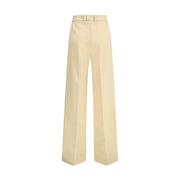 Ermanno Scervino Yellow Fleece Wool Casual Pants