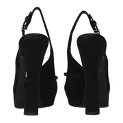 Dolce & Gabbana Black Satin High Heel Pumps