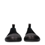 The Attico Black Leather Ballet Flats