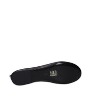 The Attico Black Leather Ballet Flats