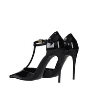 Dolce & Gabbana Black Leather High Heel Pumps