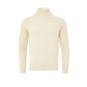 Gran Sasso White Wool Turtleneck