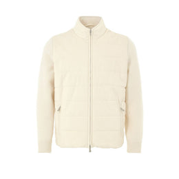Gran Sasso White Wool Full-Length Jacket