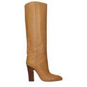 Paris Texas Brown Leather High Heel Boots
