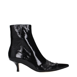 Maison Margiela Black Leather Ankle Boots
